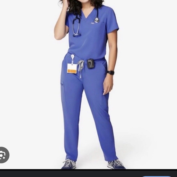 Figs denim blue set - Picture 1 of 8